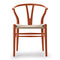 CH24 Wishbone Chair Soft Colors  option Orange Red