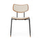 VLA26 Vega Upholstered Dining Chair  option Black Powder Coated Steel