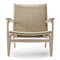 CH25 Lounge Chair  option Soap Oak / Natural Paper Cord