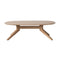 Cross Oval Coffee Table  option Oak