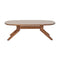 Cross Oval Coffee Table  option Walnut