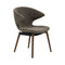 Ella Dining Chair with Wood Legs  option Walnut