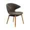 Ella Dining Chair with Wood Legs  option Pepper Boucle