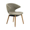 Ella Dining Chair with Wood Legs  option Sable Boucle