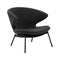 Ella Lounge Chair with Tubular Legs  option Black