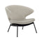 Ella Lounge Chair with Tubular Legs  option Chalk Boucle