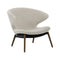 Ella Lounge Chair with Wood Legs  option Chalk Boucle