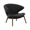 Ella Lounge Chair with Wood Legs  option Slate Boucle