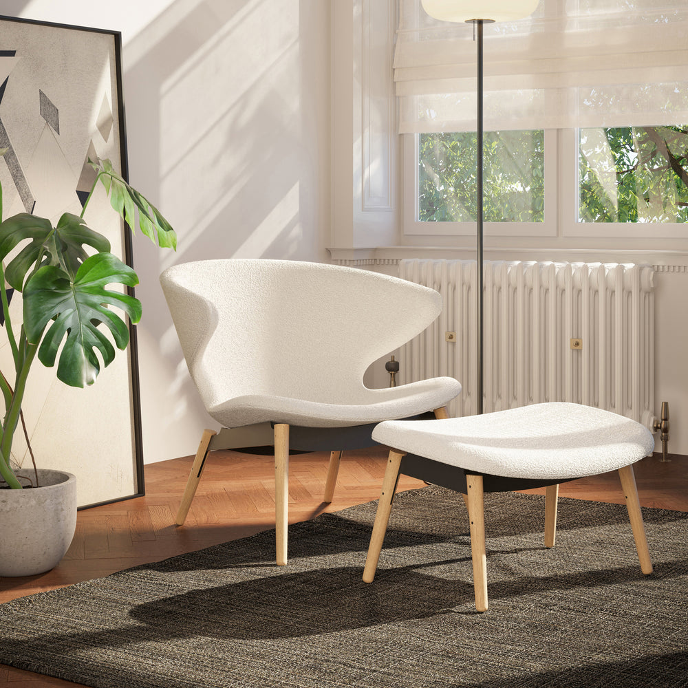 Ella Lounge Chair with Wood Legs