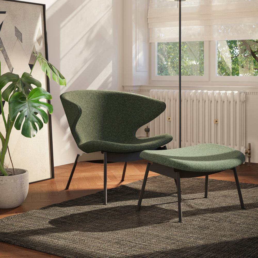 Ella Ottoman with Tubular Legs