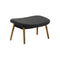 Ella Ottoman with Wood Legs  option Slate Boucle