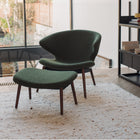 Ella Ottoman with Wood Legs