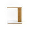 Overhang Rectangle Side Table  option Oak / White
