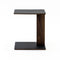 Overhang Rectangle Side Table  option Walnut / Black