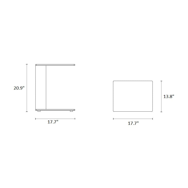 Overhang Rectangle Side Table