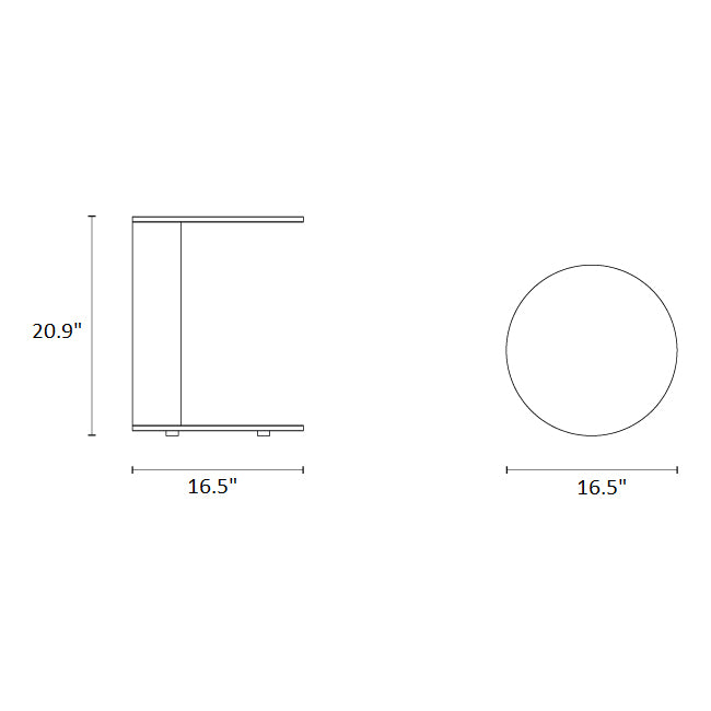 Overhang Round Side Table