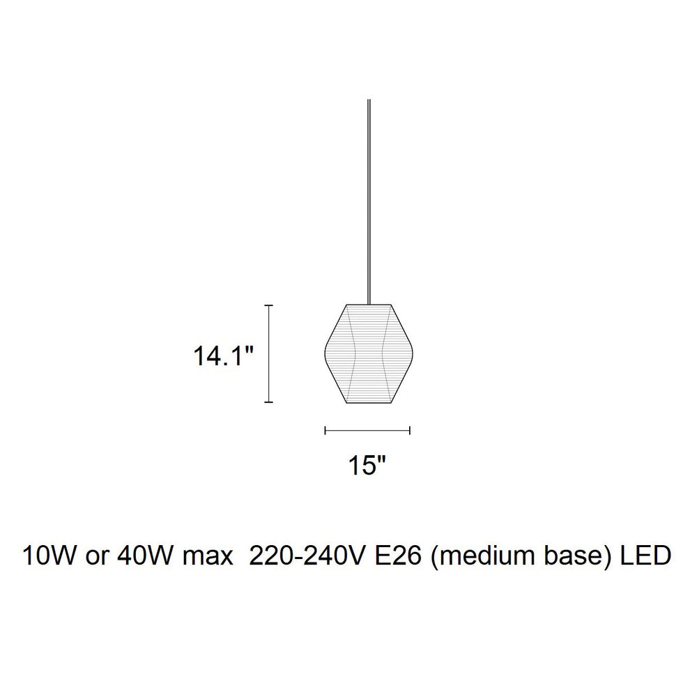 Rubin Narrow Pendant Light