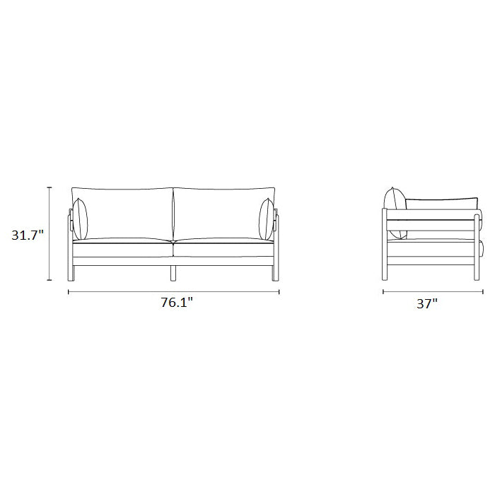 Tanso Outdoor 2-Seater Sofa