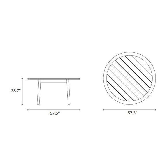 Tanso Outdoor Round Dining Table