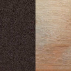 Oak / Dark Brown Leather