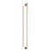 Allavo Large LED Wall Sconce  option Brushed Brass / Walnut