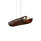 Lex Linear LED Pendant Light  option Dark Stained Walnut / Black
