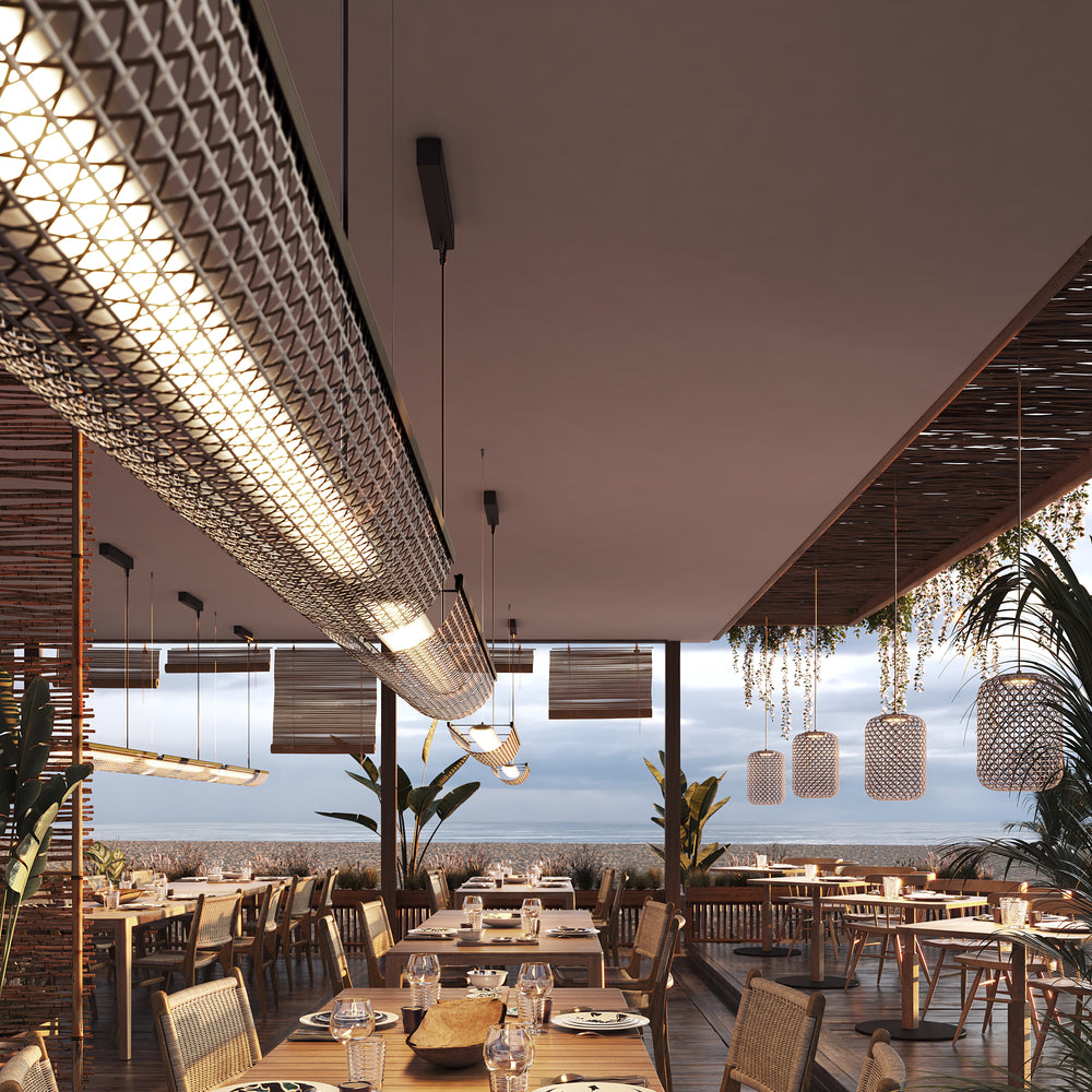 Nans Balis Outdoor LED Linear Pendant Light
