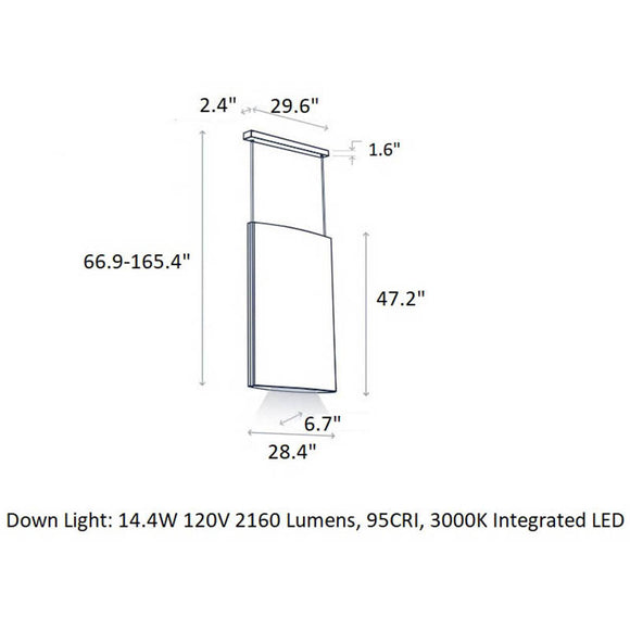 Noren Vertical LED Pendant Light