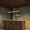 Penna LED Linear Pendant Light  option Brushed Brass / Walnut