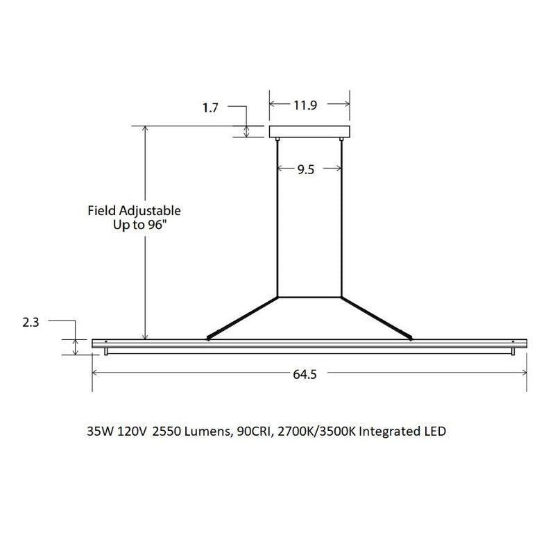 Penna LED Linear Pendant Light
