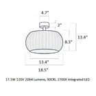 Perris Outdoor LED Semi Flush Mount
