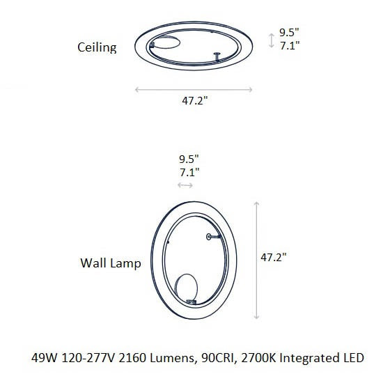 Roda LED Wall/Ceiling Light