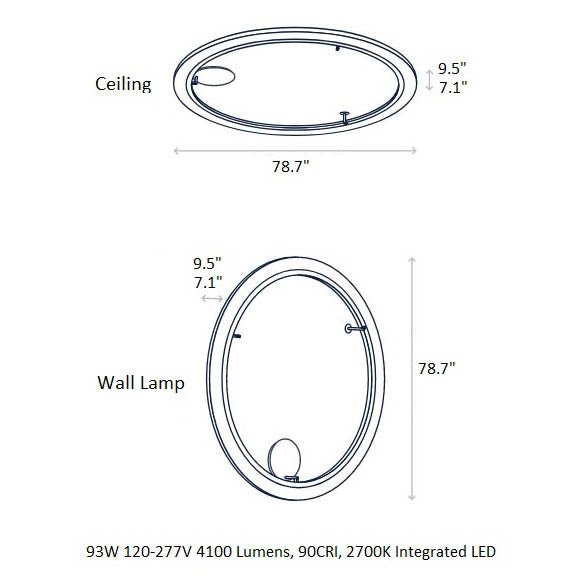 Roda LED Wall/Ceiling Light