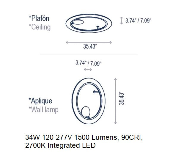 Roda LED Wall/Ceiling Light