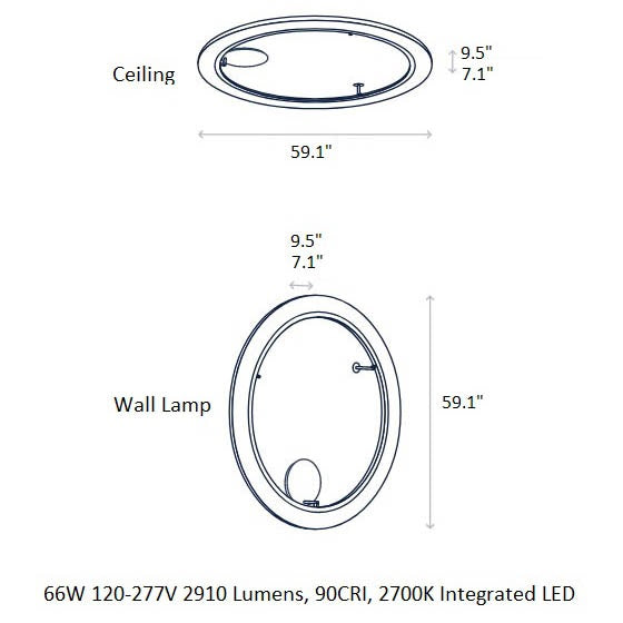 Roda LED Wall/Ceiling Light