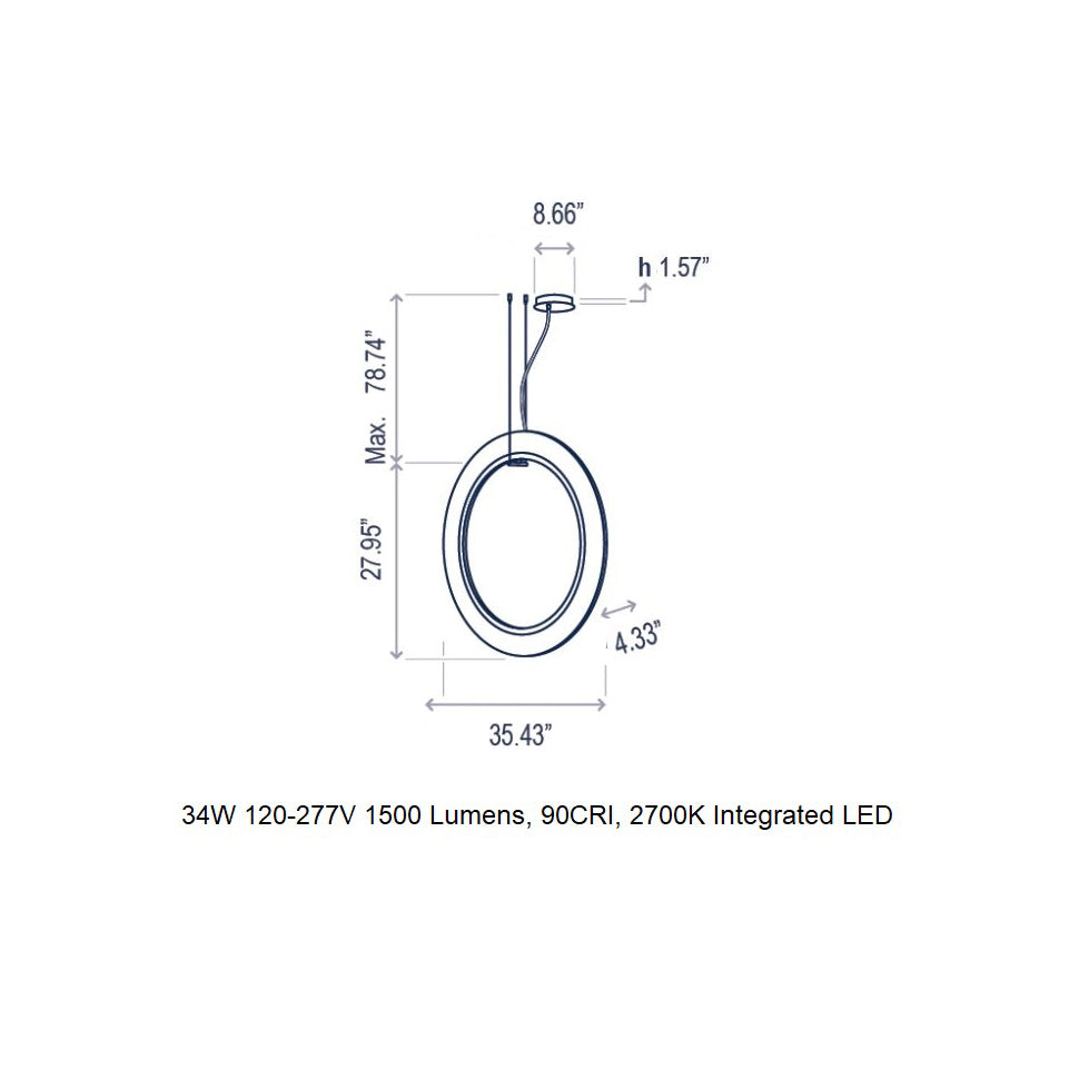 Roda Vertical LED Pendant Light