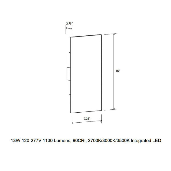 Tersus Large LED Wall Sconce
