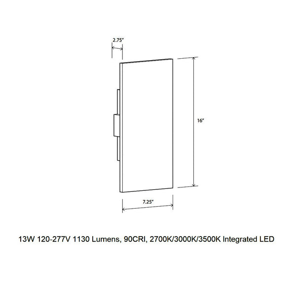 Tersus Large LED Wall Sconce