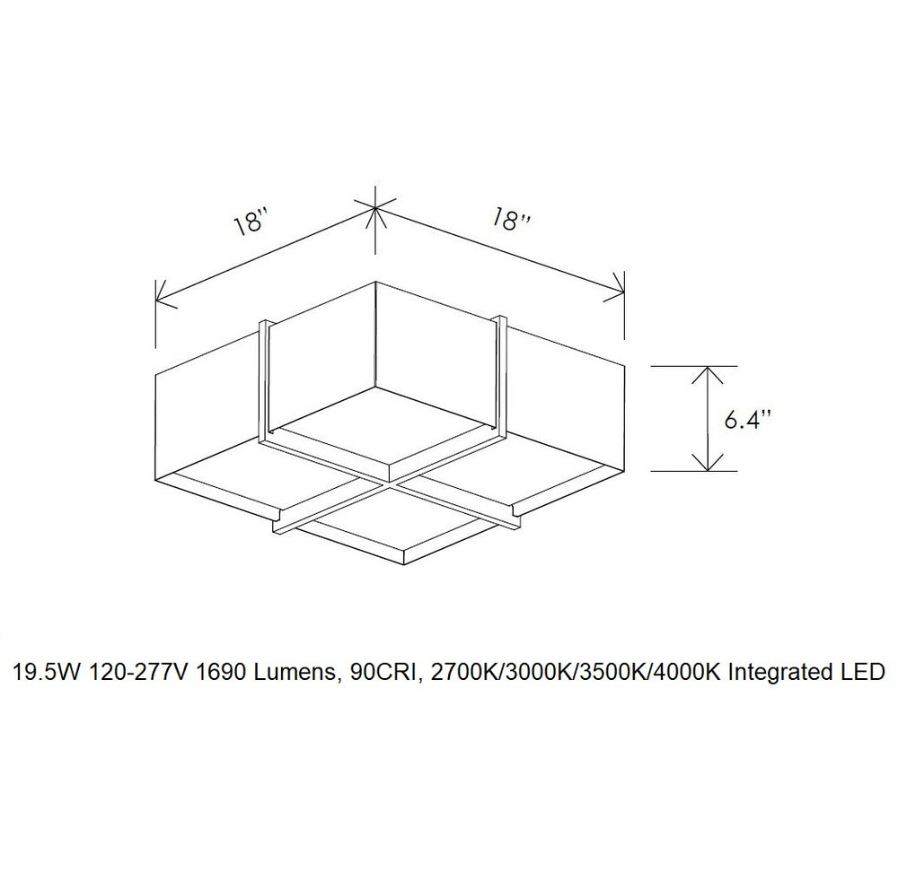 Veram 18 LED Flush Mount