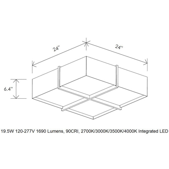 Veram 24 LED Flush Mount