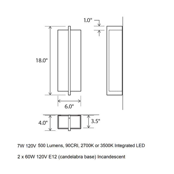 Via Wall/Ceiling Light