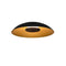 Volo Flush Mount  option Brushed Brass Interior / Black Exterior Shade with Dark Stained Walnut Disc