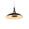 Volo LED Pendant Light  option White Interior / Black Exterior Shade with Walnut Disc