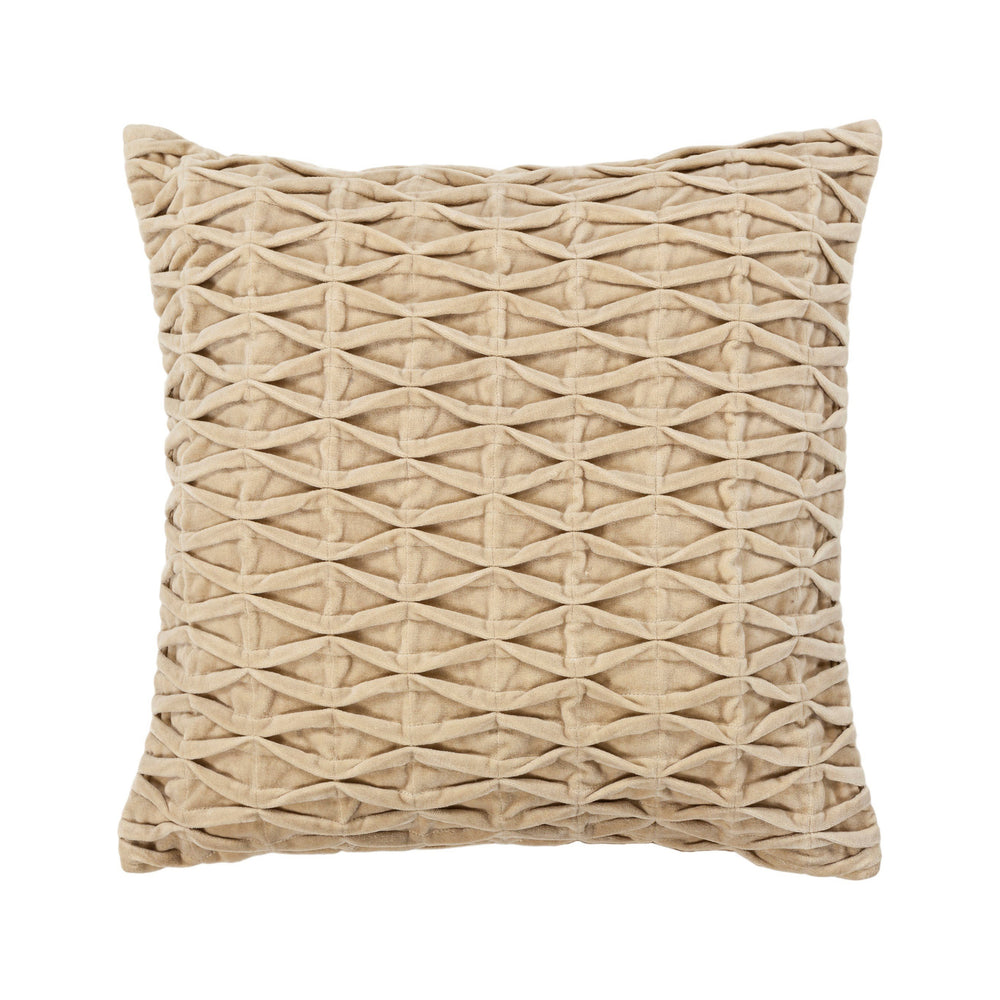 Gathered Diamond Velvet Pillow