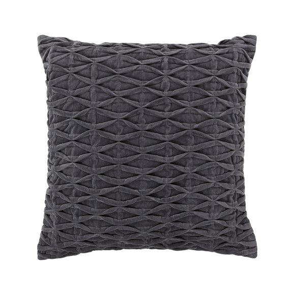 Gathered Diamond Velvet Pillow