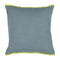 Textured Cotton Contrast Pillow  option Blue/Green