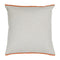 Textured Cotton Contrast Pillow  option White/Orange