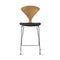 Stool with Chrome Base - Upholstered Seat  option White Oak Rift
