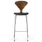 Stool with Chrome Base - Upholstered Seat  option Bar: 29 in height