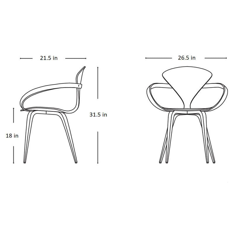 Lounge Armchair - Upholstered Seat and Back